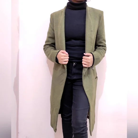 🌈Dresses Fashion olive Green Onto Better Things Overcoat - Picture 2 of 8